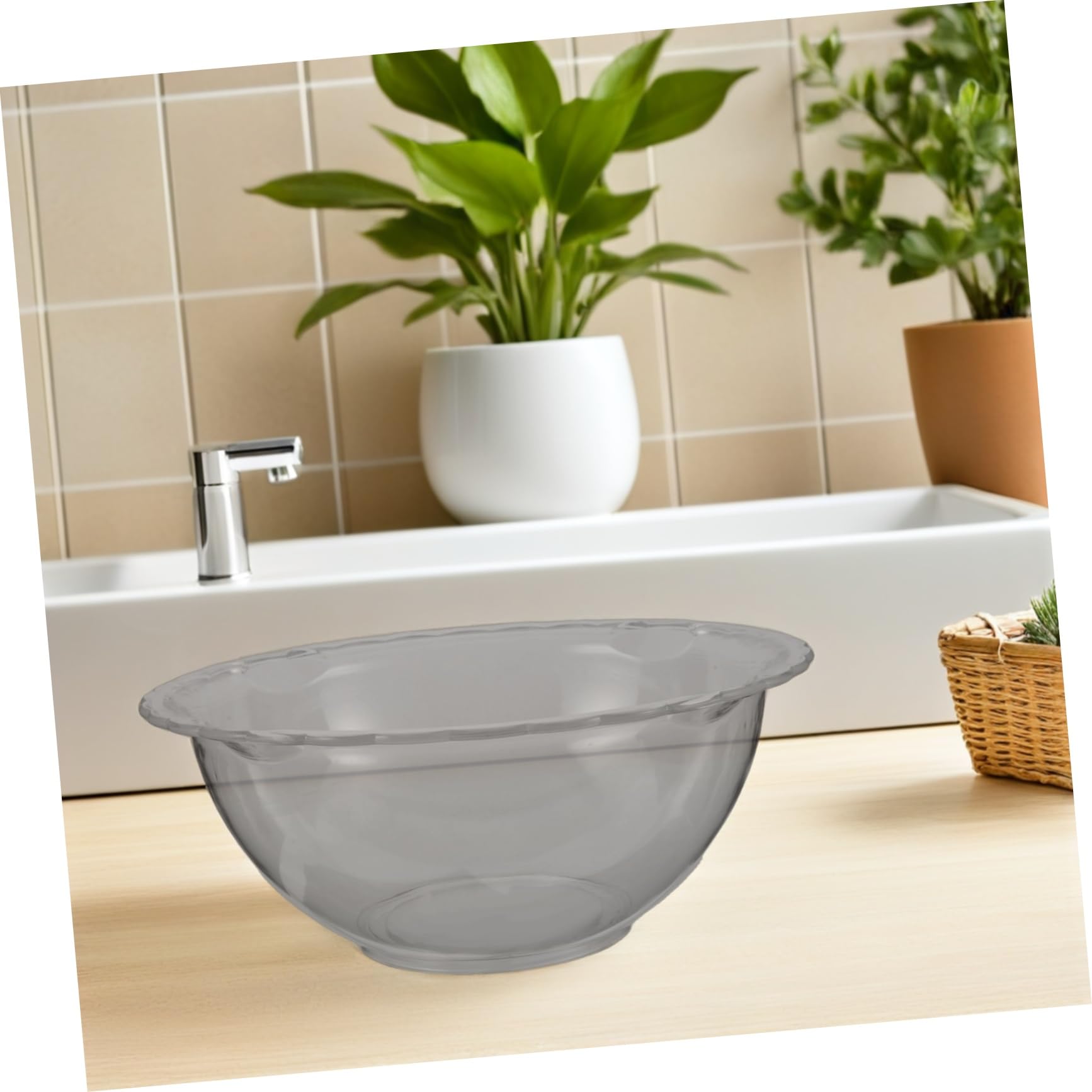 Gesichtswaschbecken Transparent, Acryl, 3 Stück für Hautpflege | Koreanisches Design, Leicht und Tragbar, für Mobile Sowie Heimische Routinen, Einfach zu Reinigen