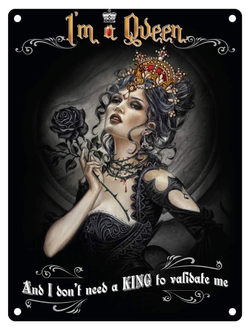 Small (150 x 200mm) Metal Sign - Alchemy Gothic (Tarot Queen)
