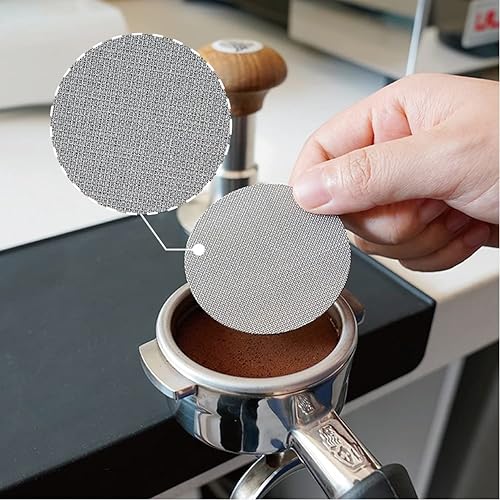 Miniatura 5 de watchget 53 - Pantalla de disco espresso Pantalla de ducha inferior Filtro de café reutilizable de metal de 0.067 in de grosor para cesta de