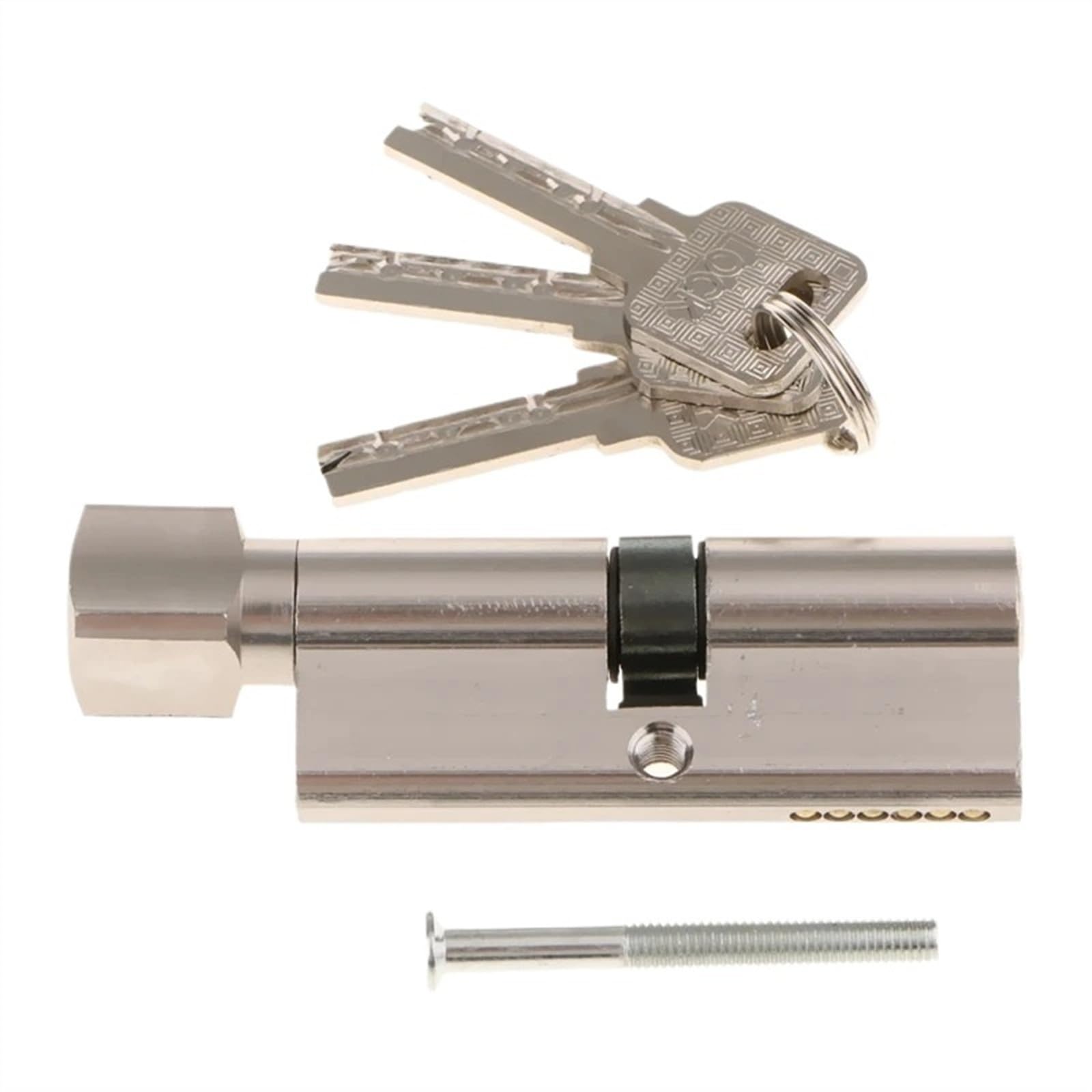 Door Barrel Lock, Door Lock Cylinder with 3 Keys 70mm Zinc Alloy