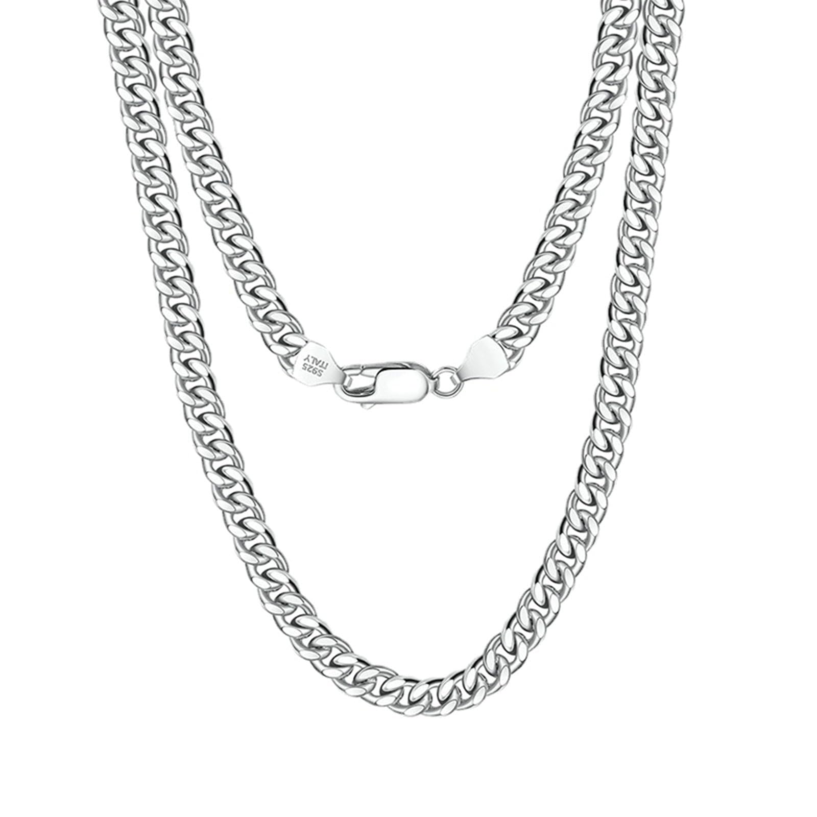 Collar De Cadena Plata Ley 925 Plata para Mujer Collar Cadena