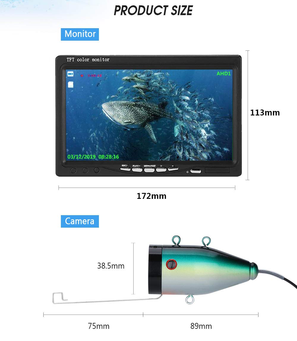 TYTOGE Underwater Fishing Camera, Underwater Fishing Camera Kit With 4