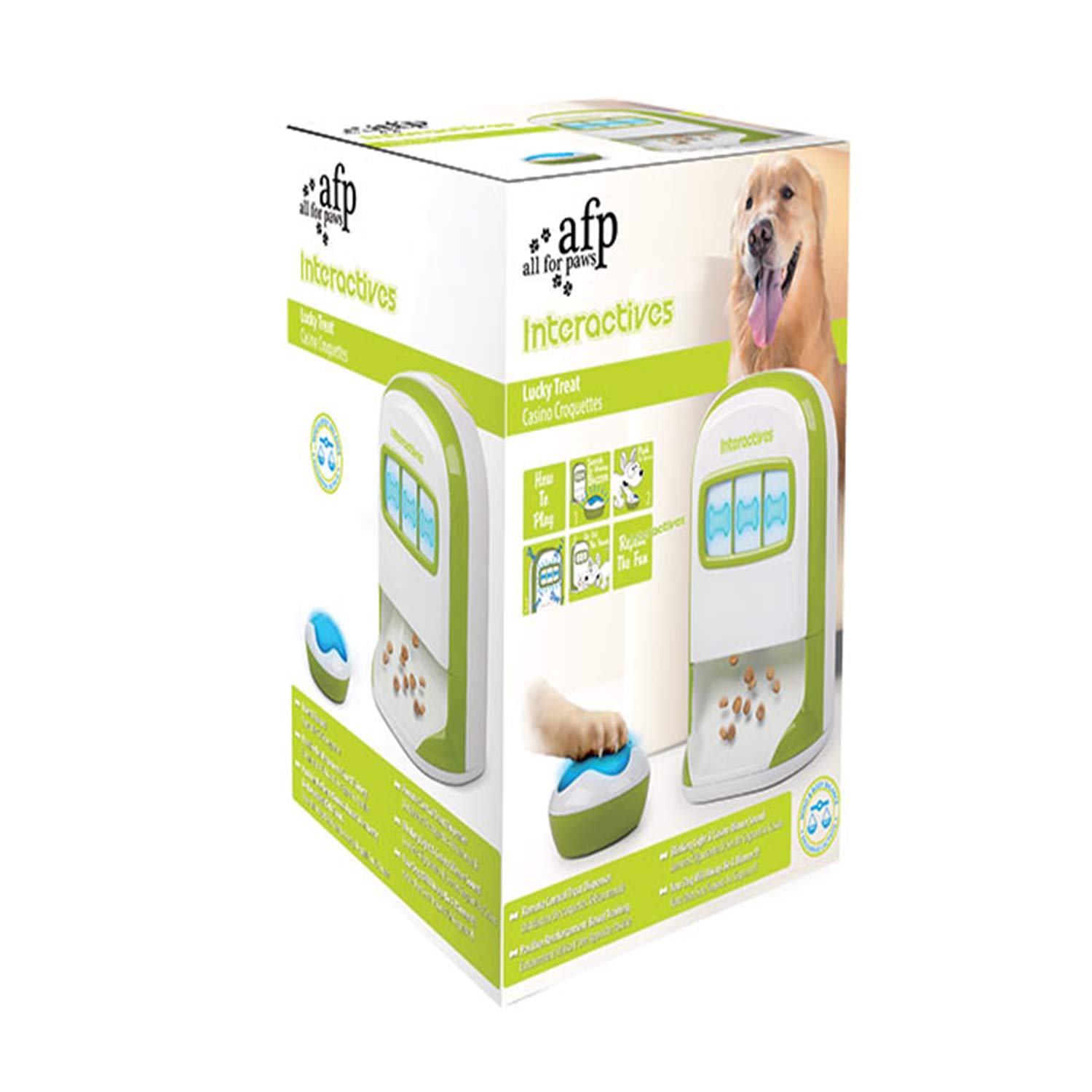 ALL FOR PAWS AFP3207 Dispensador de Snacks Lucky Snack Fetch'N Treat Interactive