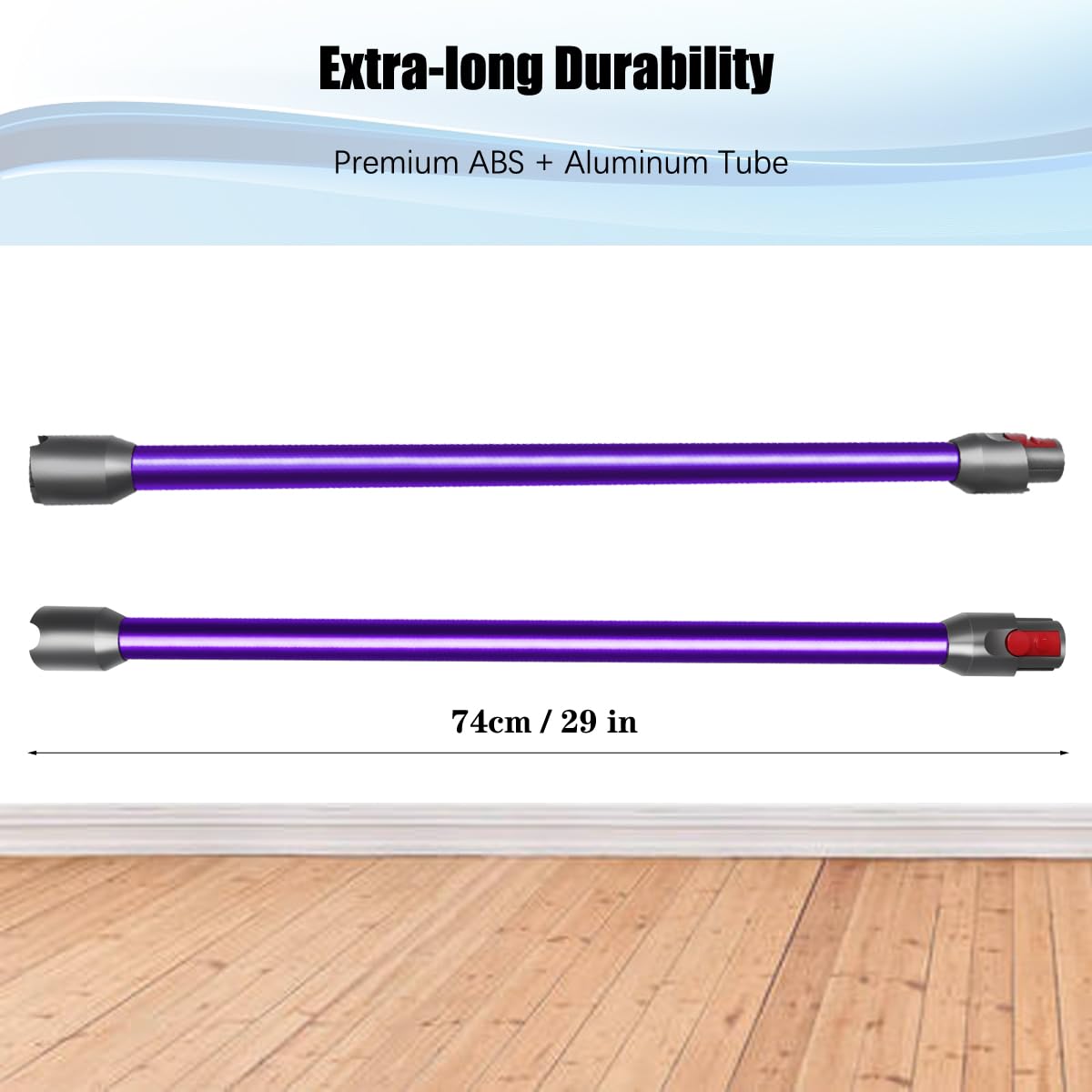 Tubo de Extensión para Dyson V12 Detect Slim Aspiradora, Tubo Telescópico Rígido de Liberación Rápida de Repuesto para Dyson V10 Digital Slim, 74cm - Púrpura