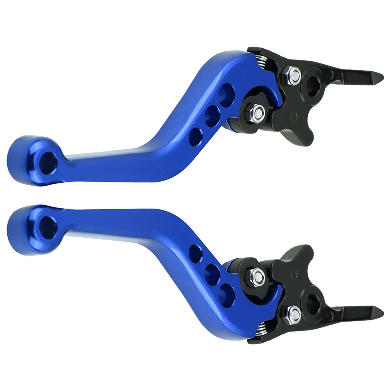 Leviers De Moto Réversibles, Levier D'embrayage de Frein 2Pcs Universal Modifié Double Levier de Frein à Disque Pour Scooter Moto Dirt Bike(Bleu) poignée keenso+levier de frein integra levier