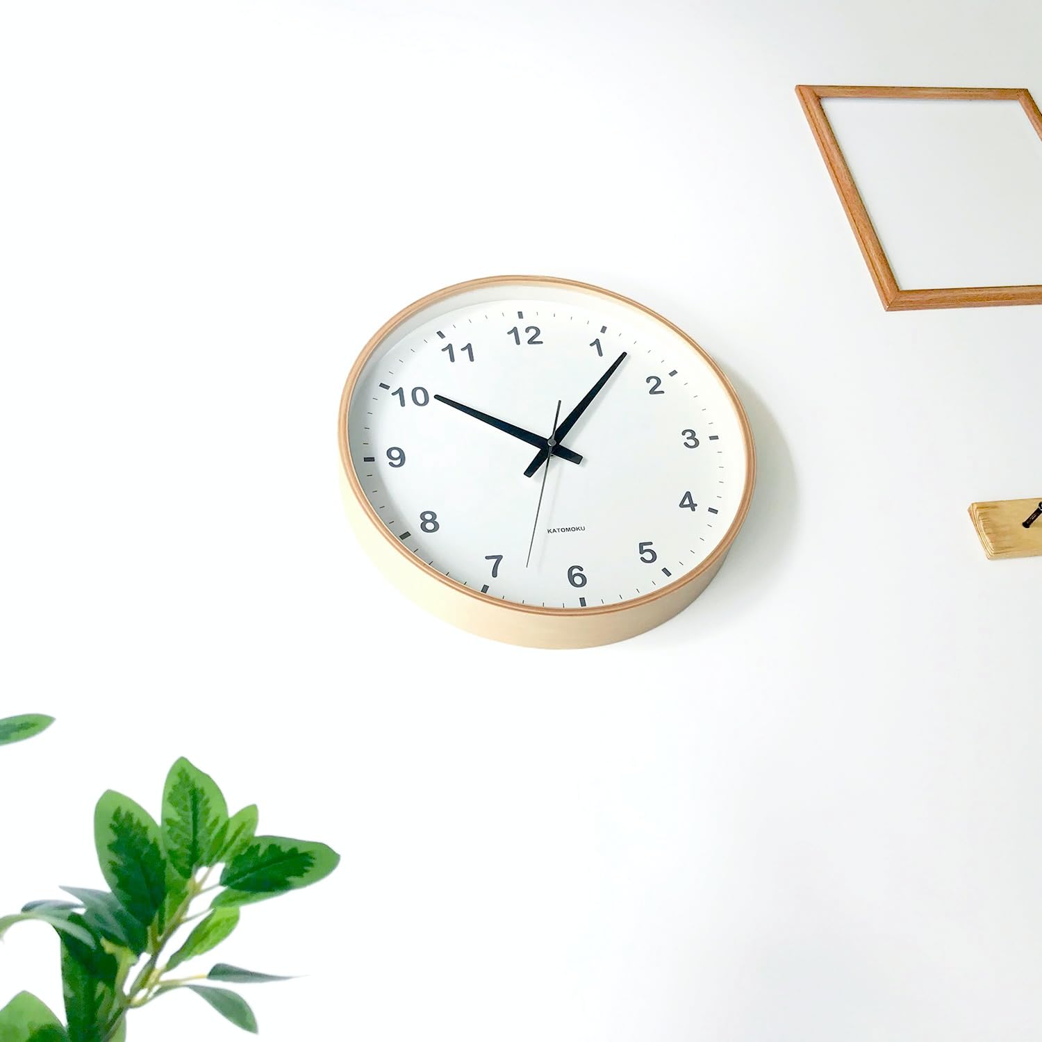 KATOMOKU オクタゴン電波時計 ウォールナット×ビーチ KATOMOKU オクタゴン電波時計 ウォールナット×ビーチ