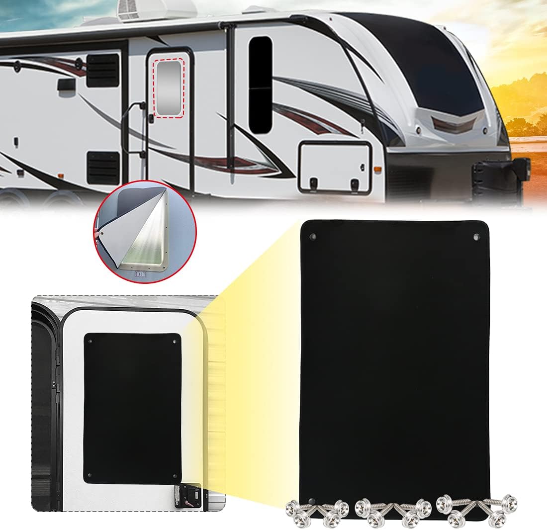 3Layer RV Door Window Shade Blackout Cover Shade RV Entry Door Window
