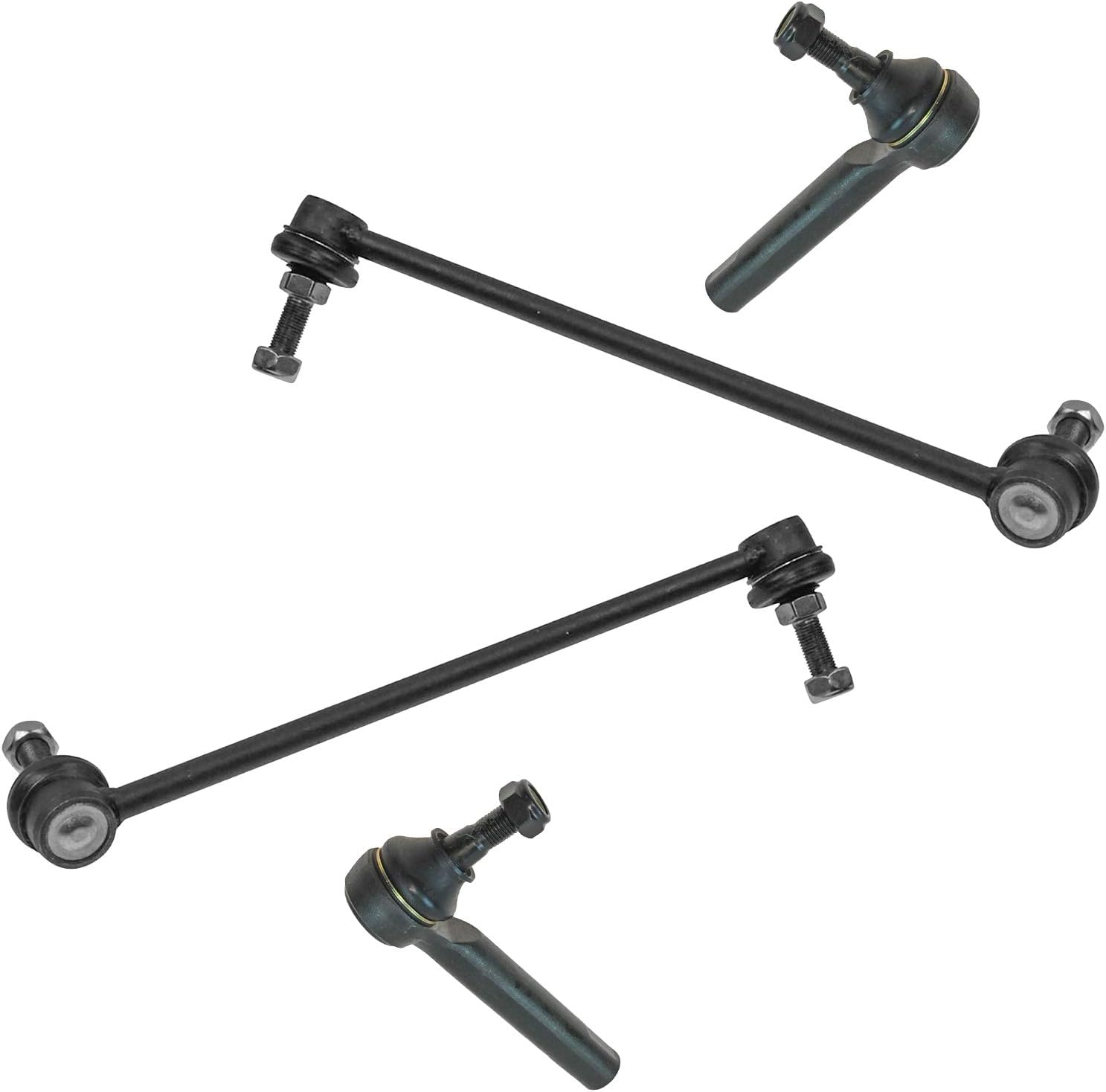 TRQ Front Steering & Suspension Kit Sway Bar Stabilizer Link Tie Rod Compatible with 2004-2009 Nissan Quest