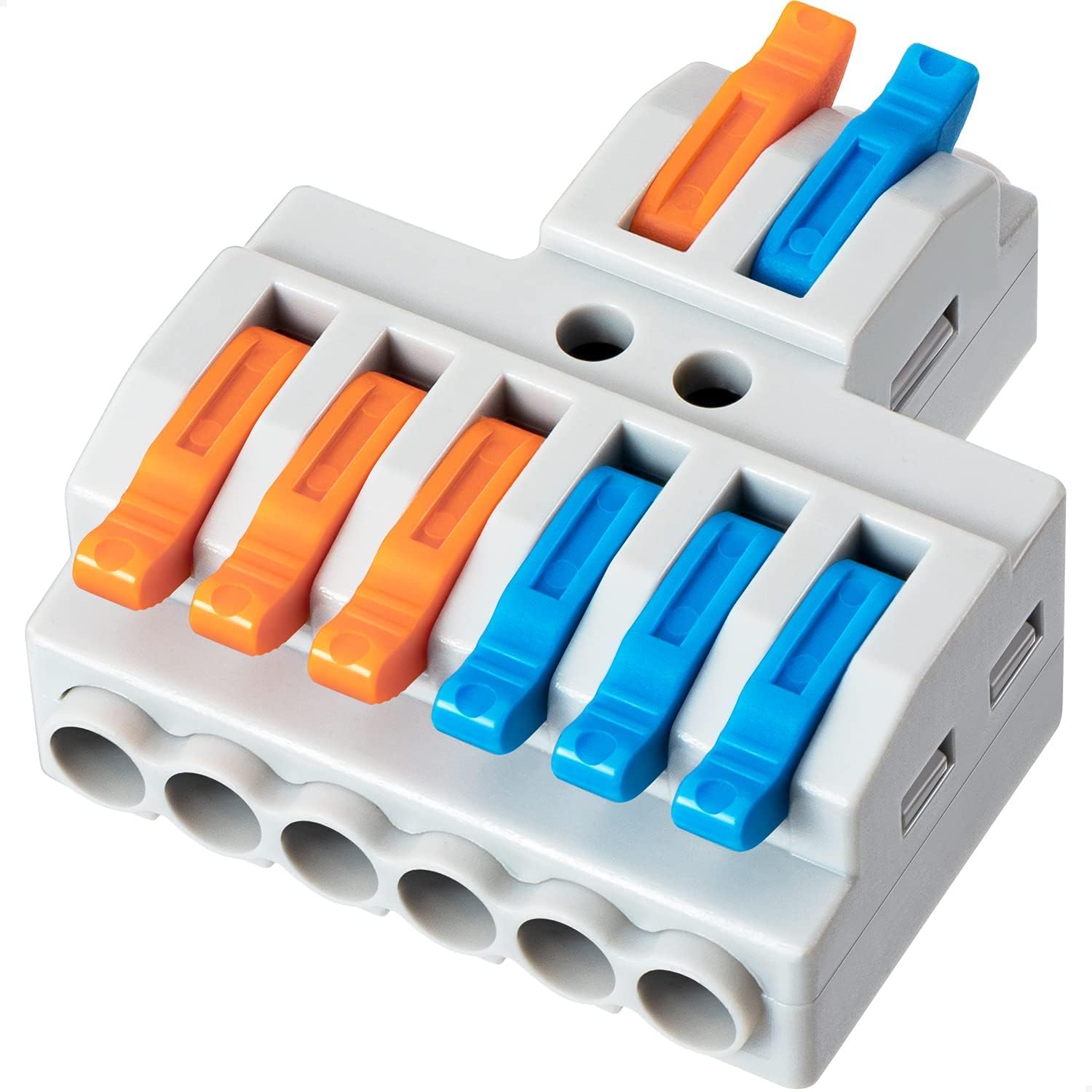REES52 10 Pcs PCT-SPL-62 0.08-2.5mm 6:2 Pole Wire Connector Terminal Block with Spring Lock Lever for Cable Connection-image-39