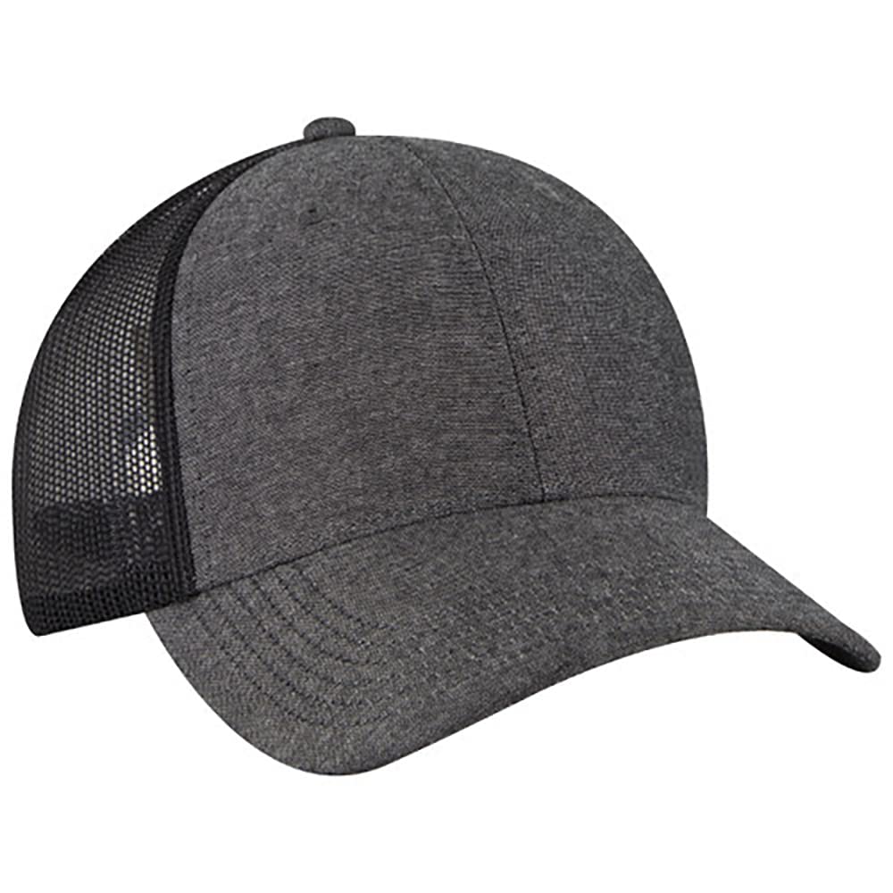 Ashen Fane 6 Panel Low Profile Contrast Vertical Mesh Back Snapback Hat