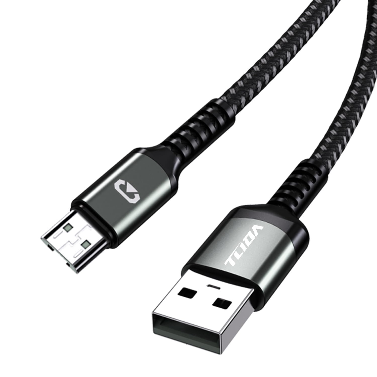 Micro USB Charging Cable, 3.3ft Fast Charge Nylon Braided Android Charger Cord, Compatible with Samsung Galaxy S7/S6, LG, PS4 Controller, Kindle, Tablets – Black