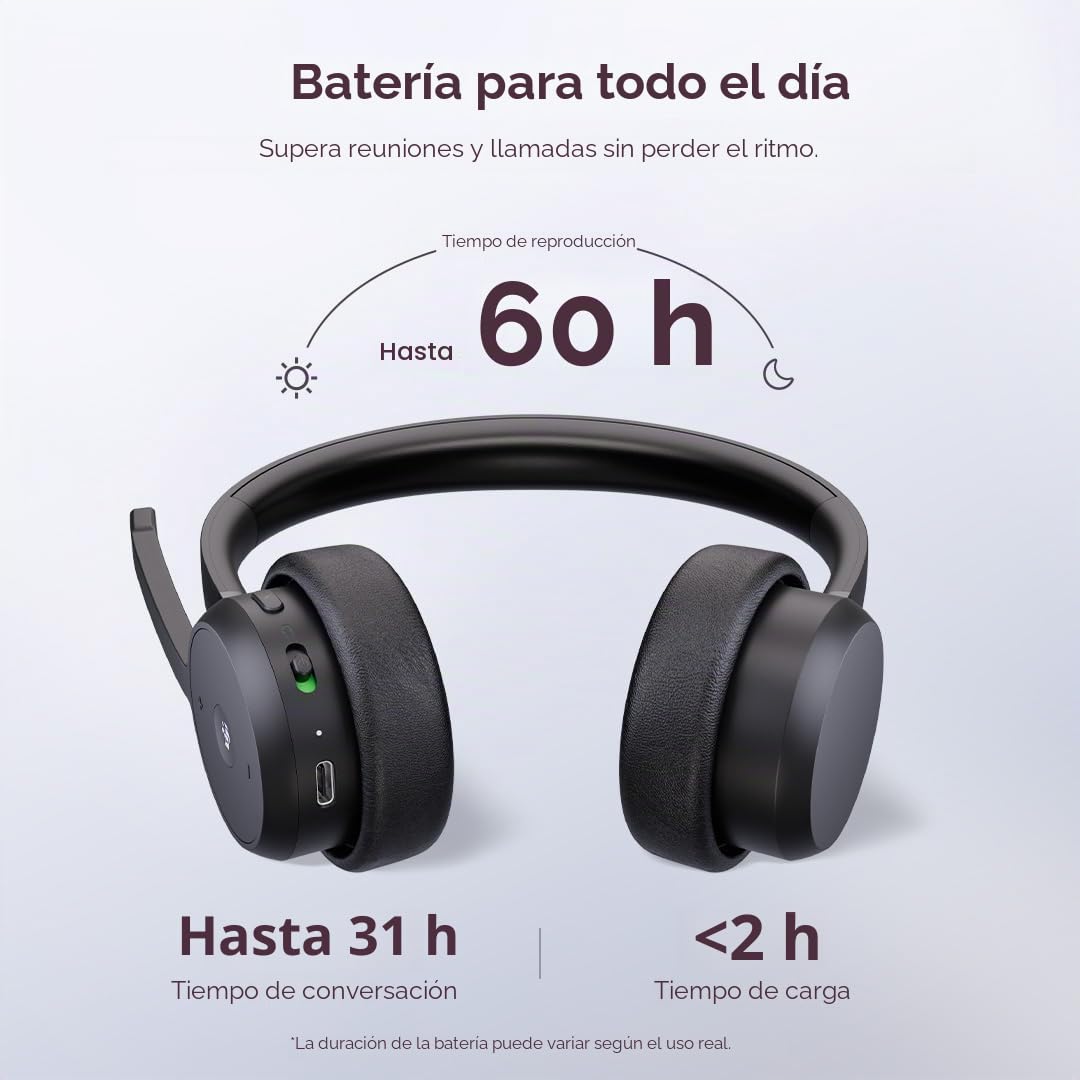 Lenovo Wireless VoIP Headset Casque Sans fil Arceau Bureau/Centre d'appels Bluetooth Noir