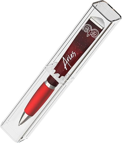 Miniatura 19 de ANINKABOVE Bolígrafos de signo del zodiaco Tauro (bolígrafo de 3 caras en estuche acrílico) Regalo de bolígrafo del zodiaco, diseño de constelación