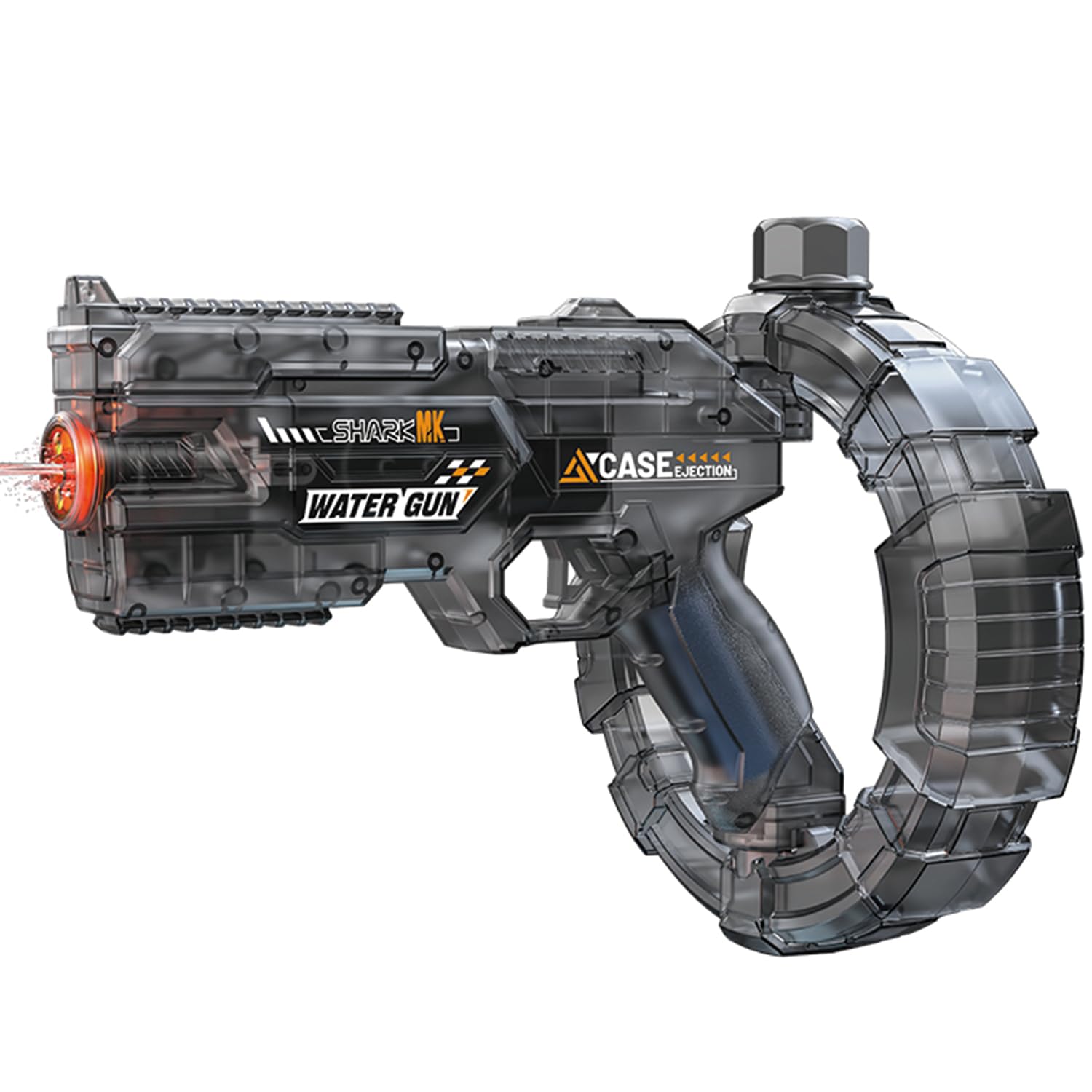 Mechanical Transforming Electric Water Gun for Adults Kids, Automatic Water Blaster with Strobe Lights Recoil & Deformation, 400ml 23-30FT Range 25+