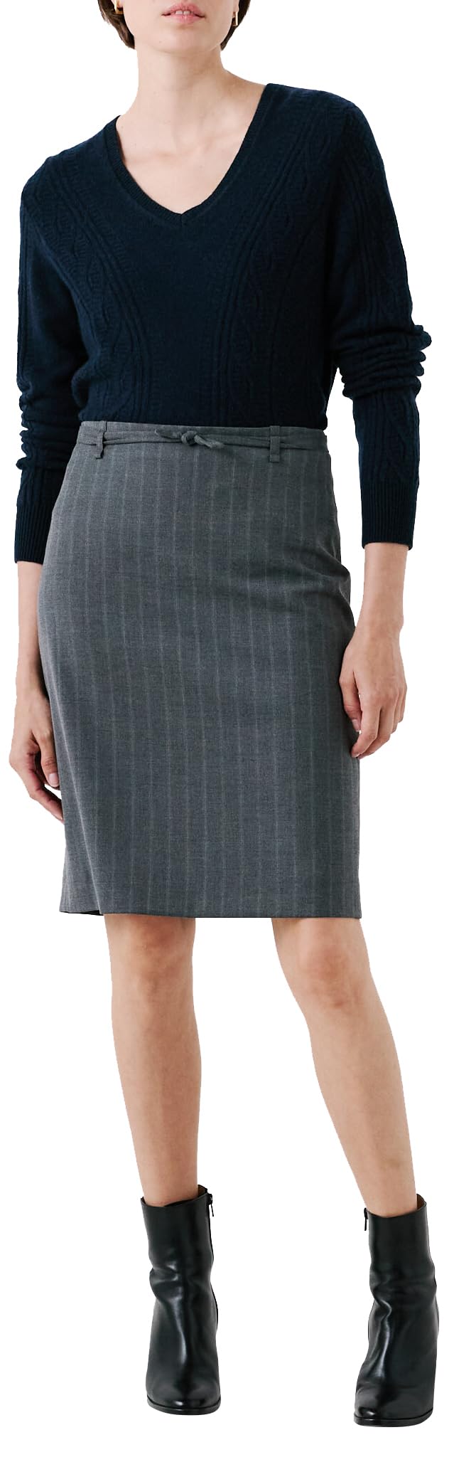 Jupe En Soie Caroll Taille 42 - Couleur Marron - Longueur Genoux - Occasion Très Bon état