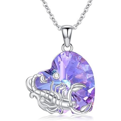 12 Constellation Necklace for Women 925 Sterling Silver Zodiac Pendant Heart Pendan...