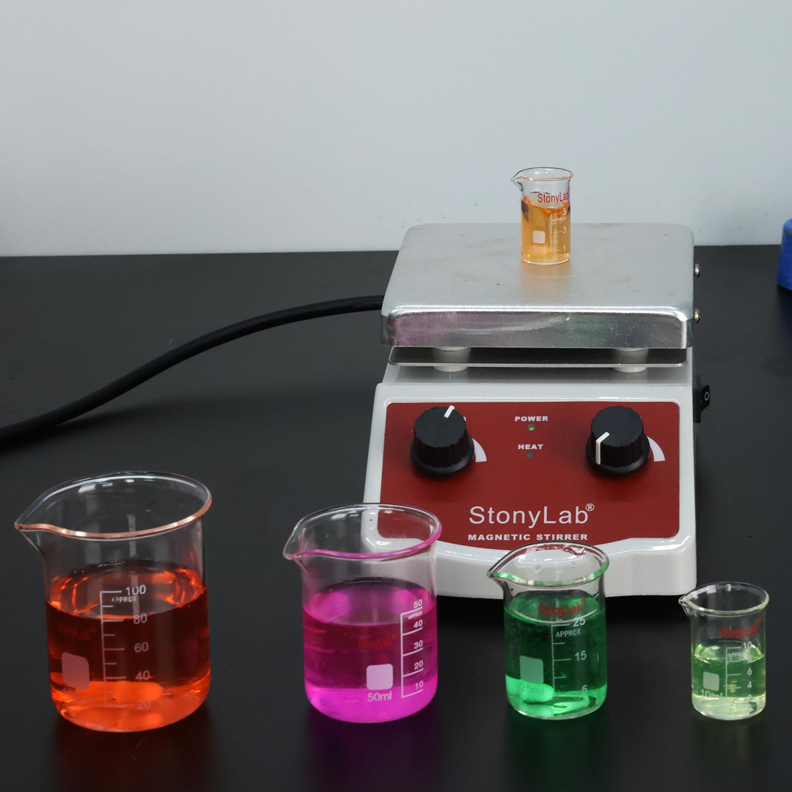 stonylab Graduated Glass Beaker Set, Borosilicate Glass Lab Beakers in 5 Sizes, 5 ml/10 ml/25 ml/50 ml/100 ml, Combo Pack — Amazon image 8