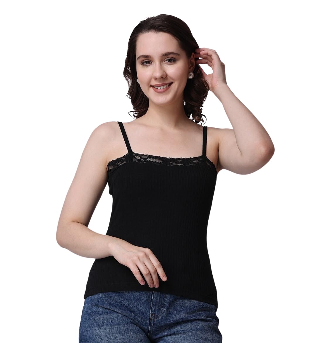 POPWINGS Women Casual Black Rib Solid Sleeve Self Design Noodle Strap Top | Women Tops | Women Regular Tops | Women Tops | Women Stylish Tops POPWINGS Women Casual Black Rib Solid Sleeve Self Design Noodle Strap Top | Women Tops | Women Regular Tops | Women Tops | Women Stylish Tops