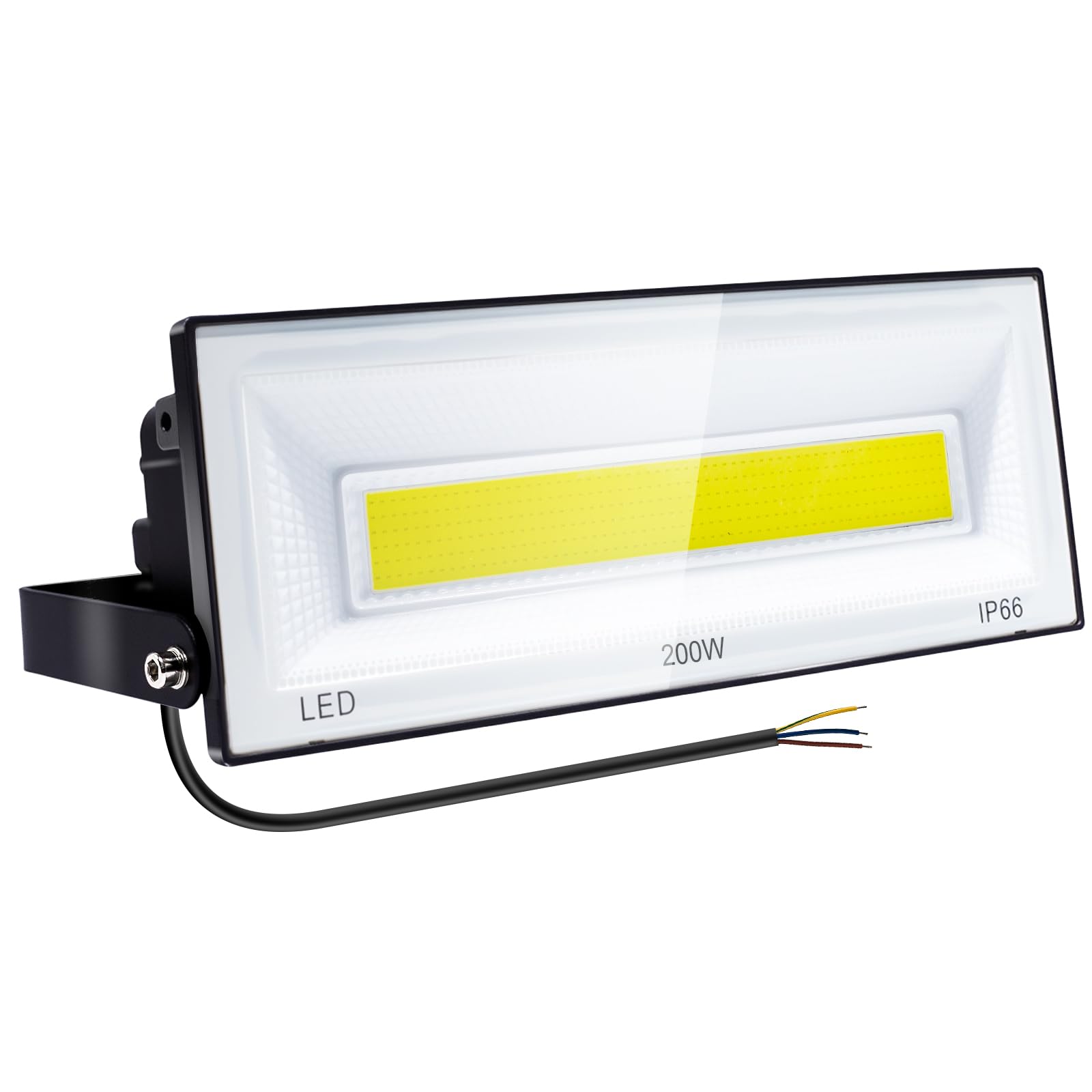 CREATESTAR 200W Focos LED Exterior 20000lm Proyector LED Floodlight Impermeable IP66 6500K Blanco Frío Luz de Seguridad Reflector LEDS para Jardín Patio Garaje Cartelera