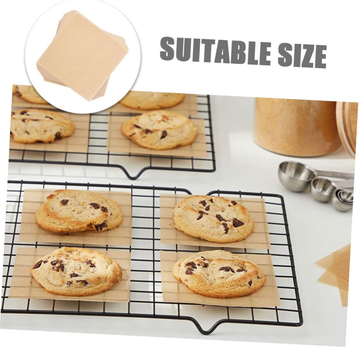 500pcs Square Nonstick Paper Sheets for Hamburgers and Cookies