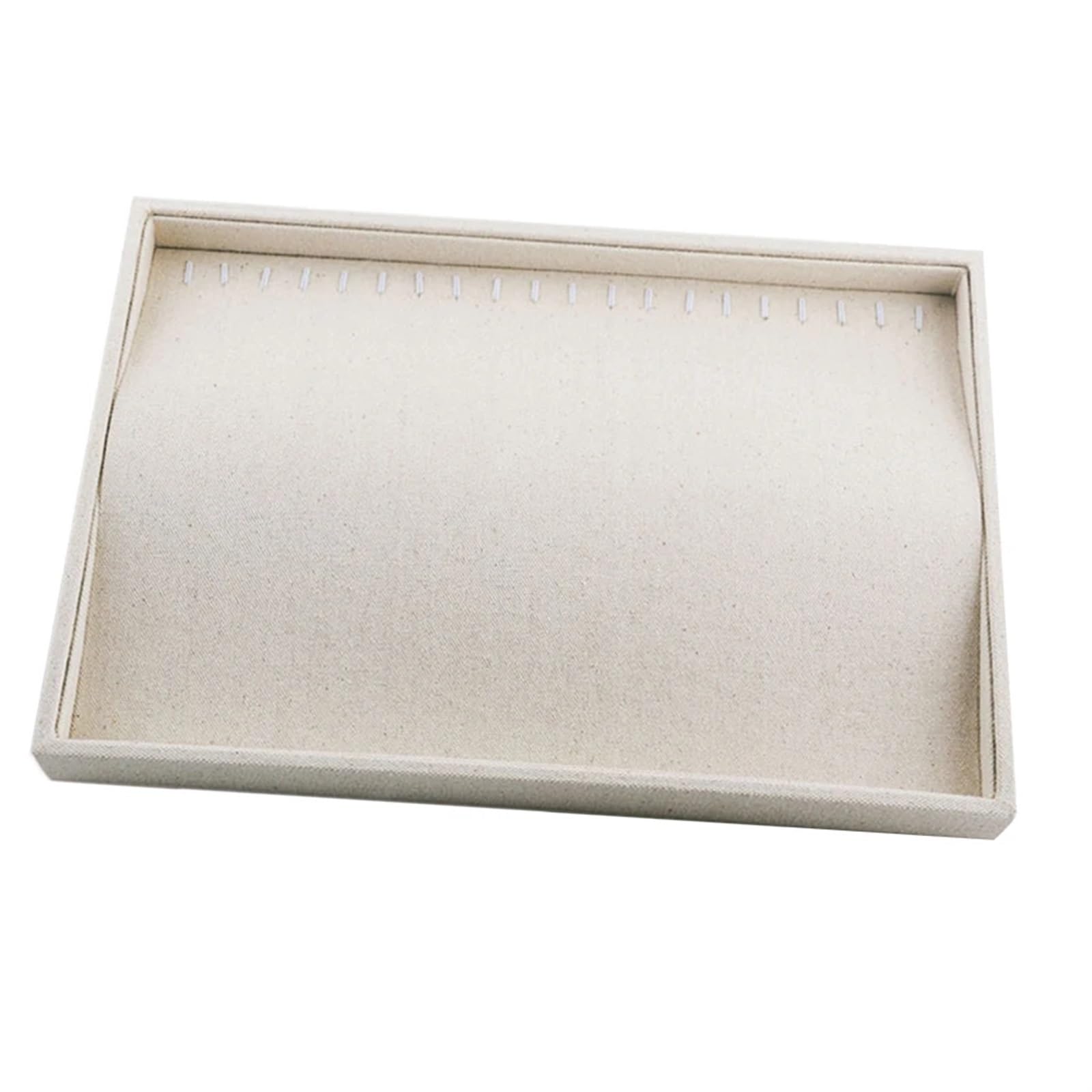 Bandejas para Joyas Bandeja Multifuncional De Lino Beige For Joyas, Organizador De Exhibición De Aretes, Caja De Almacenamiento For Aretes Y Collares para Joyas(Style 3)
