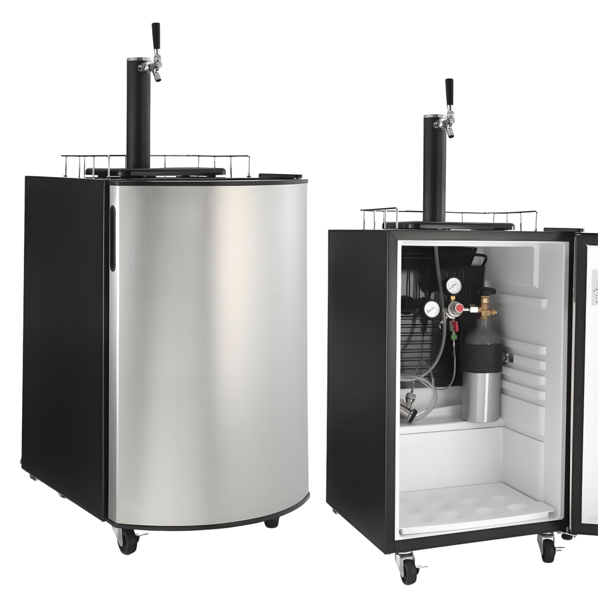PeacefulHues 4.5 cu ft Kegerator Stainless Steel