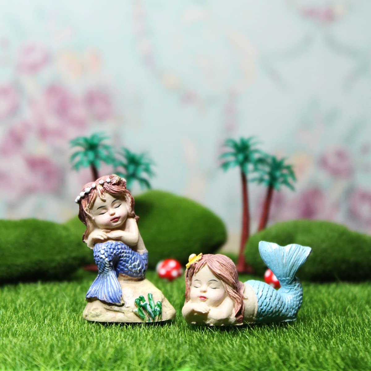 Wonderland ( 2 Pc/Set Mermaid Garden/Bonsai Miniature for Landscape Decoration,Plants (Tray Gardening, Miniature Toys) (B08M4BNDV8) Amazon Price History, Amazon Price Tracker
