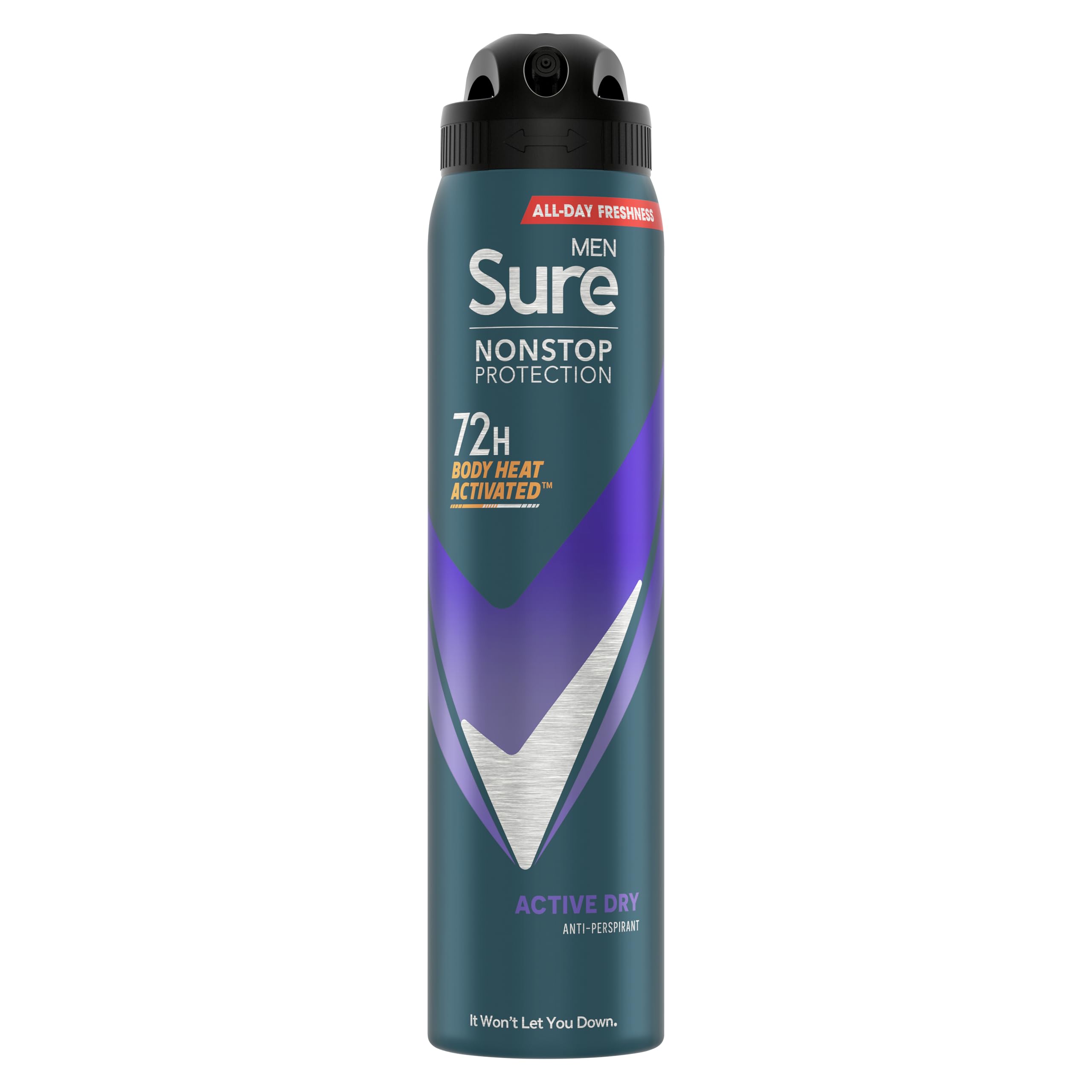 Sure Men Nonstop Protection Anti-Perspirant Aerosol Active Dry250 Ml