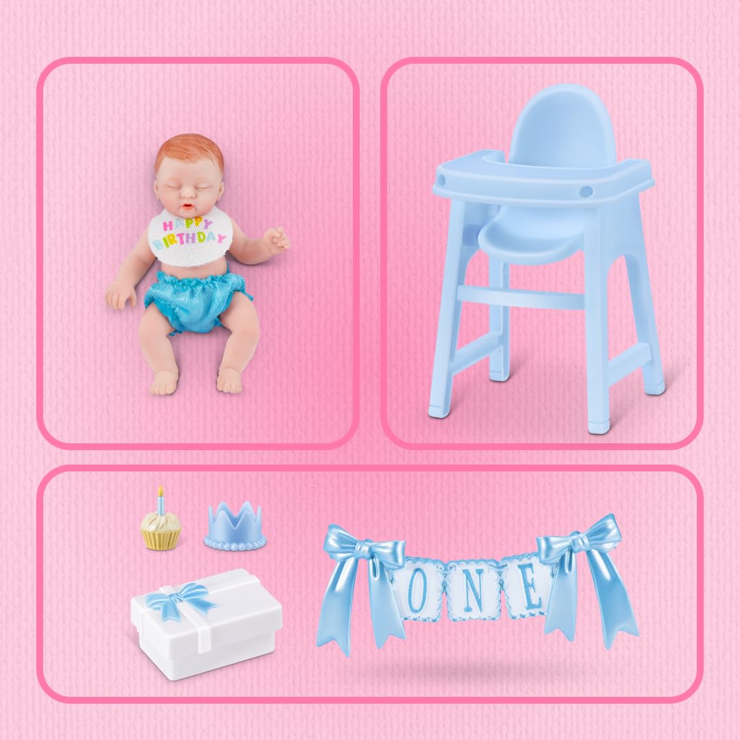 My Mini Birthday Series 1 (2 PACK) di ZURU – Capsula misteriosa da collezionare, bambola con tema di compleanno, accessori e set da gioco, Scoprite le sorprese per ragazze e collezionisti.