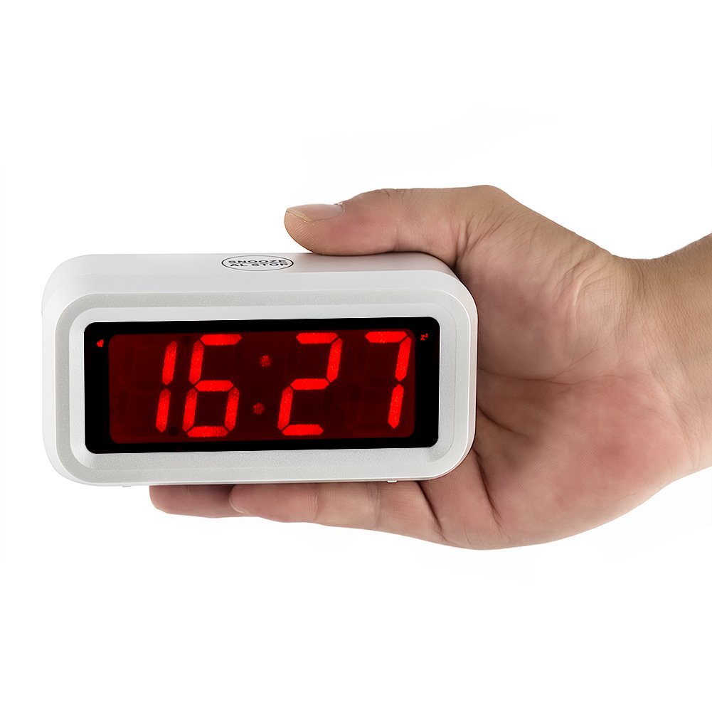 Kwanwa Digital LED Alarm Clock Battery Powered only with Big Numbers