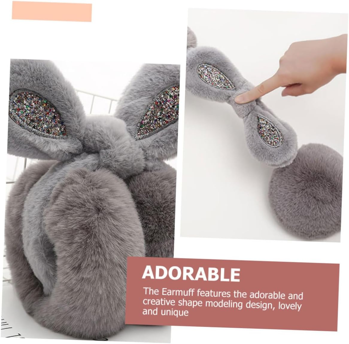 BESPORTBLE Rabbit Ear Muffs For Ear Defenders Boys Winter Ear Warmers Rabbit Ear Warmer Fluffy Bunny Ears Babies
