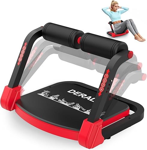 DERACY Máquina de abdominales, equipo de entrenamiento abdominal ajustable, máquina multifuncional de entrenamiento abdominal, equipo de ejercicio