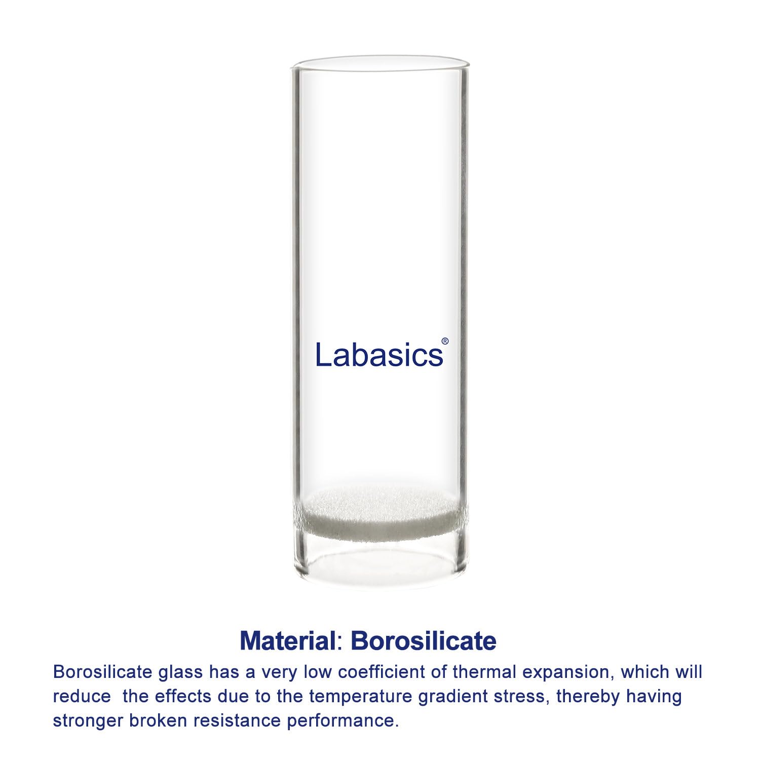 Labasics Thimble d'Extraction en Verre, Thimble en Verre Borosilicaté de Porosité Moyenne pour Appareil d'Extraction Soxhlet en Laboratoire, 30 mm ID 35 mm OD et Hauteur de 100 mm