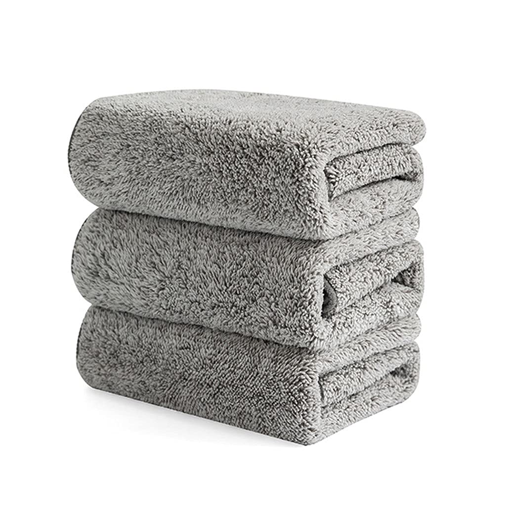 Kitchen Anti-Grease Wiping Rags Microfiber Cleaning Cloths Thickened Bamboo Charcoal Absorbent Dishcloth 3 6pcs Color Gray-6PCS