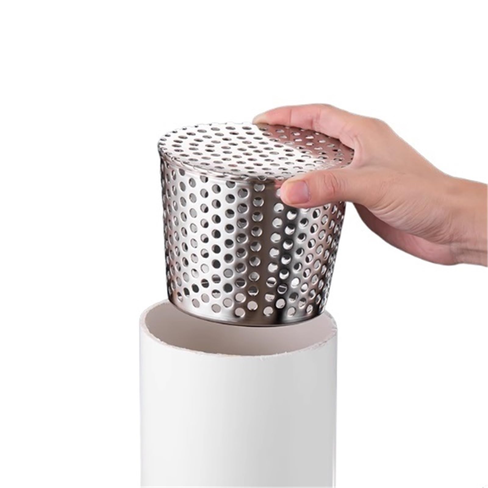 Dachrinnenfilter aus Edelstahl mit Sn-Gewebe, PVC-Endkappen, Dachlüftungs- und Abgasrohrfilter – Lösung gegen Laubverstopfungen, hält die Dachrinne sauber.