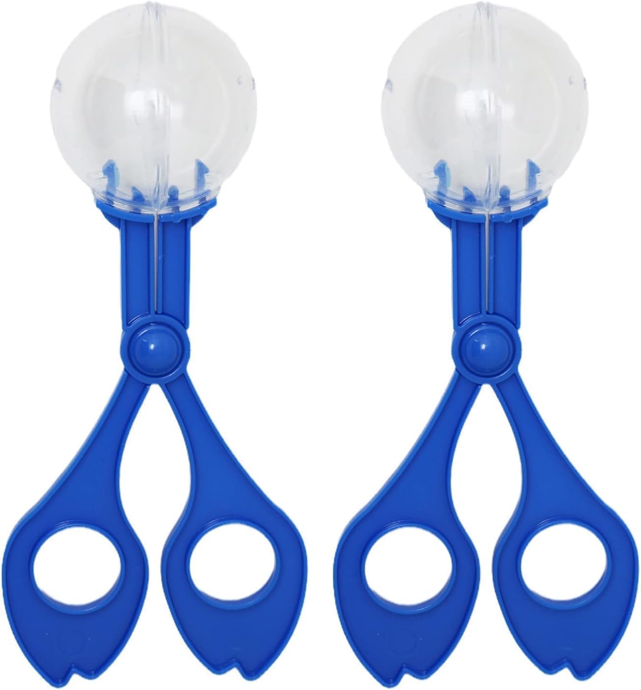 Cawhui 2 Pcs Blue Fine Motor Skill Tool, Hand-Eye Coordination Plastic Scissor Clamp Butterfly Clip, Scoopers for Nature Exploration Observation for Sports and Outdoor Play