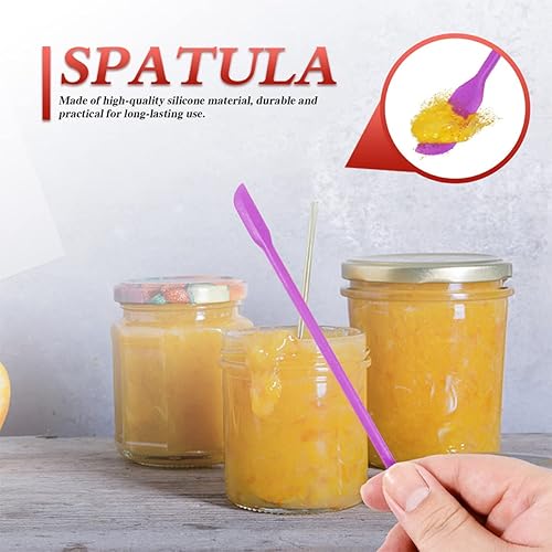 Miniatura 9 de Hemoton 1 juego de pequeños suministros, botella de vidrio cosmético con aberturas moradas, herramientas de loción antiadherentes para gotas de