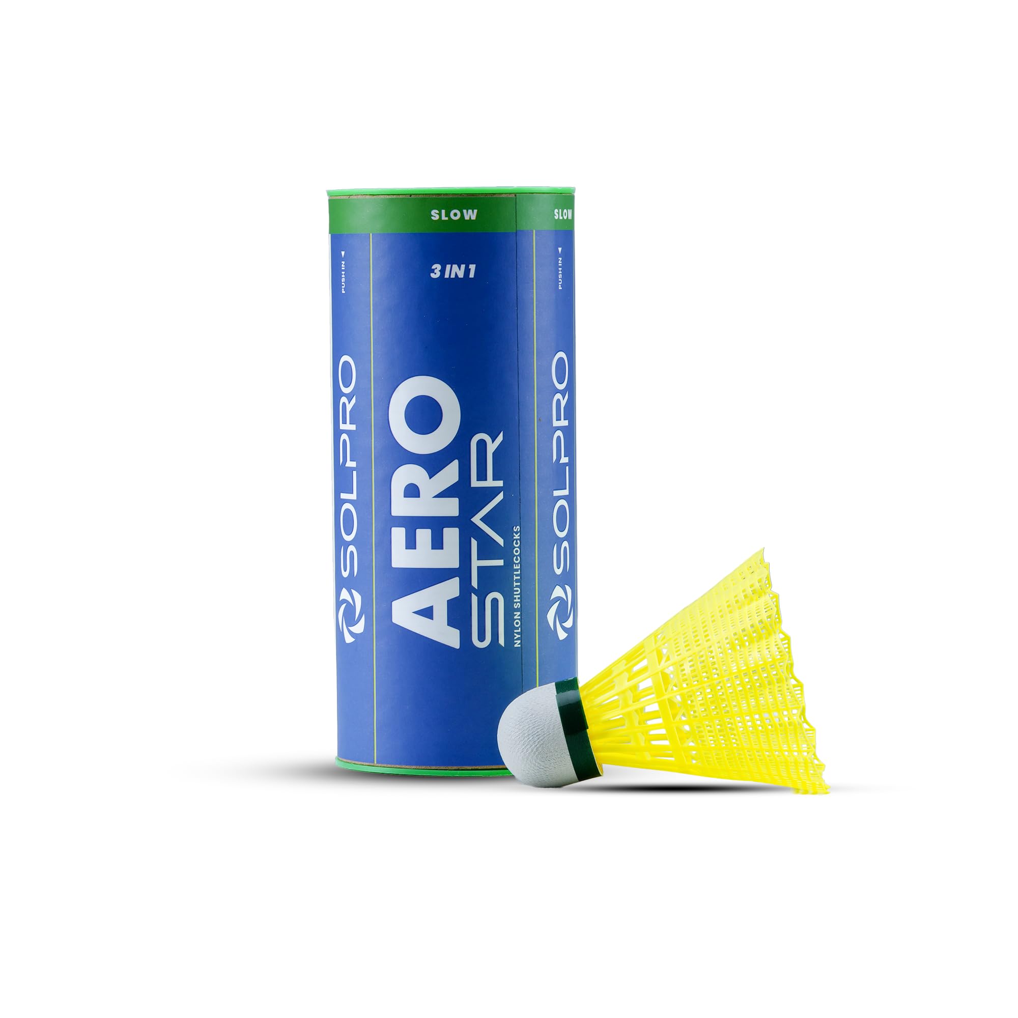Solpro Aero Star Nylon Badminton Shuttlecock | Pack of 3 | Durable Slow Speed Shuttle for Training, Practice & Recreational Games, Stable Flight & Long-Lasting Performance-image-13