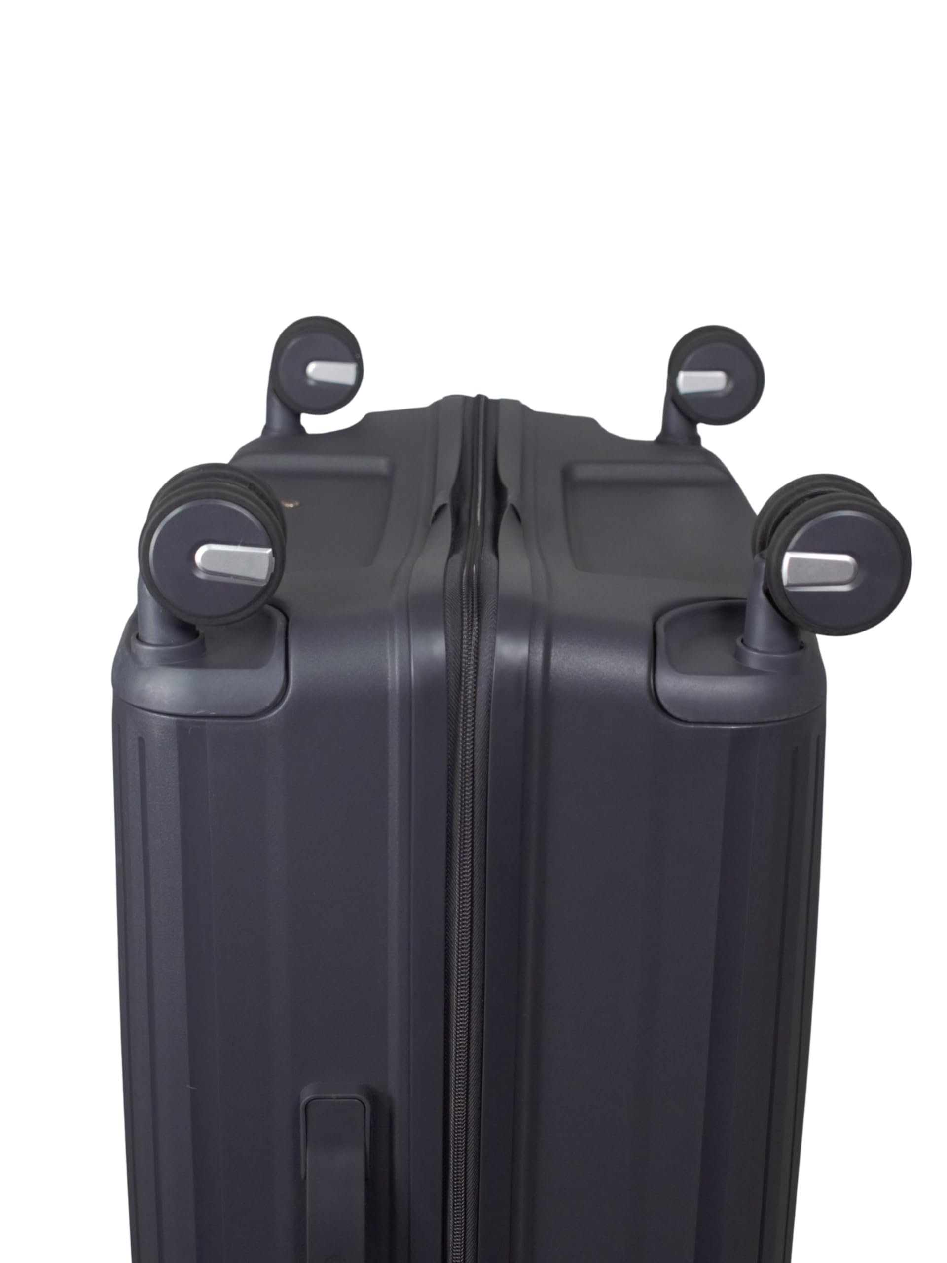 Hartschalen-Koffer Trolley Reisekoffer (Handgepäck-Mittel-Groß-Set) 4 Doppel-Rollen (Anthrazit, Großer Koffer (75cm))