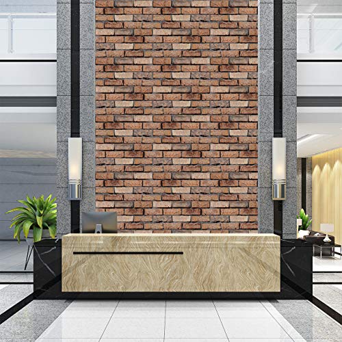 Image of DWELLSINDIA 3D Brick Wall Self Adhesive Wallpaper Waterproof, Scratch Resistant, Laminated 41cm x 244cm
