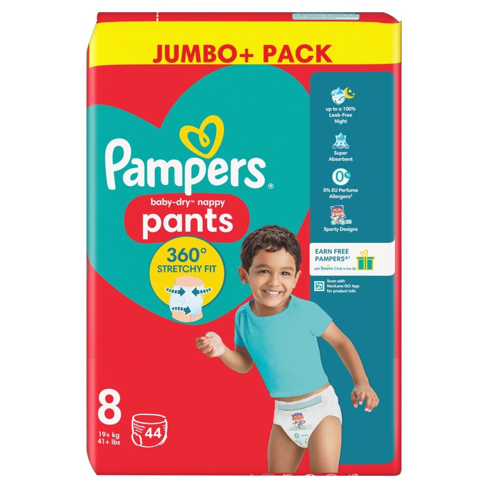 PAMPERS Pants Nappies Pull-ON Size 8 Giant Extra Jumbo Pack 44S