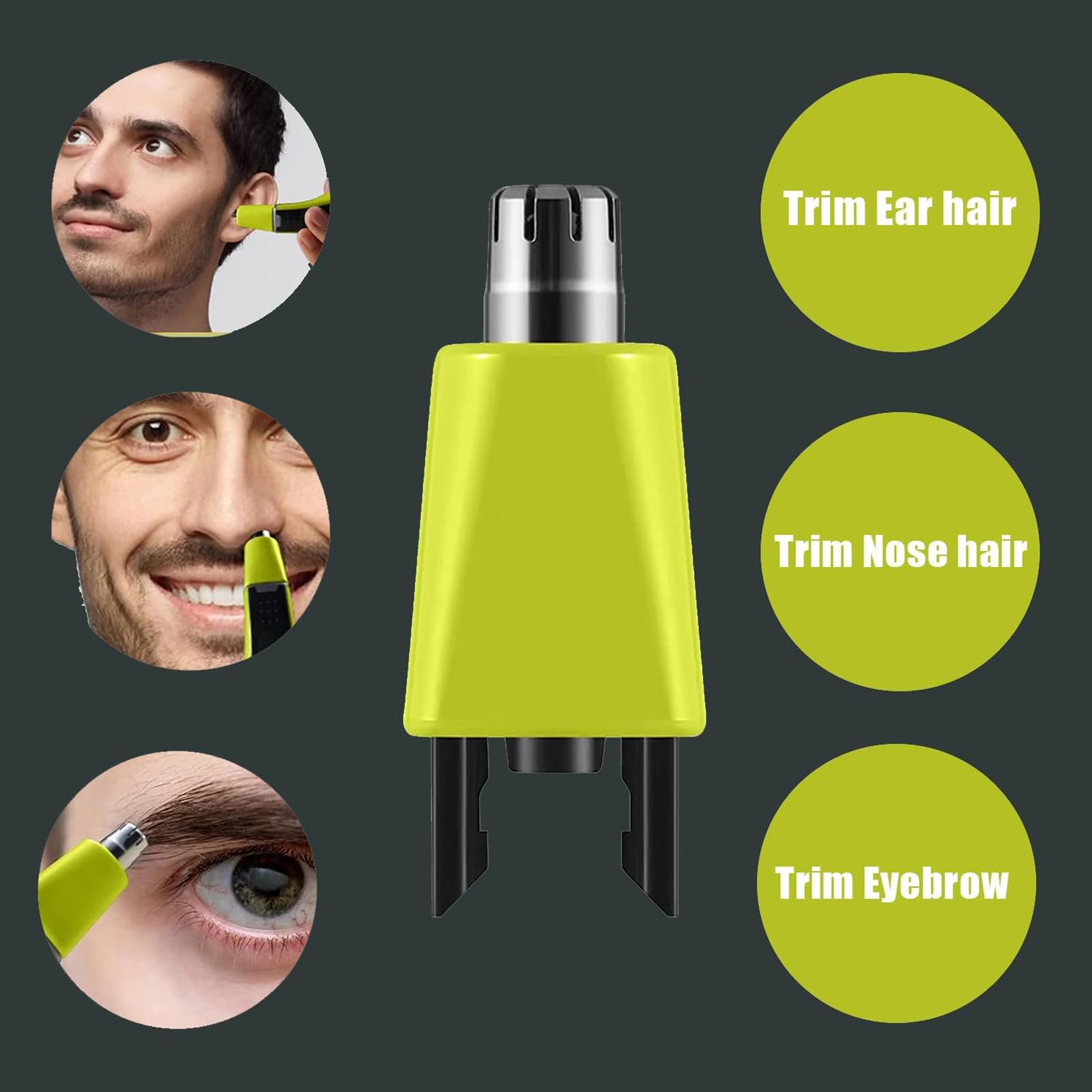 Wymienne głowice do trymera do nosa i uszu i brwi, 2 sztuki trymera do włosów w nosie do Philips One Blade QP2520 QP2630 QP2620 QP2724 QP2830 QP2734 OneBlade Pro 360