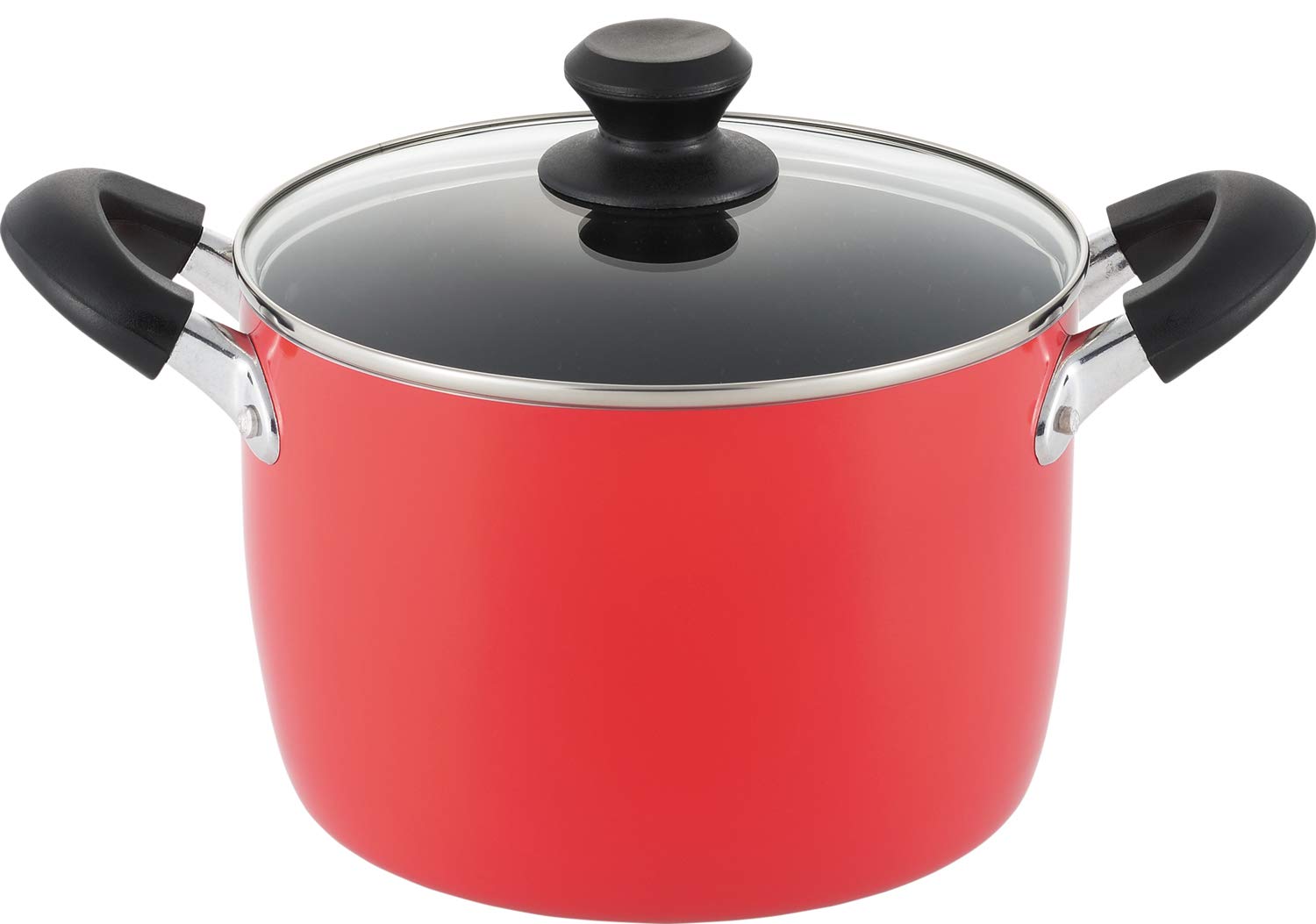 アメリカンカントリーアンティークホーロー両手鍋レッドリムシチューパン