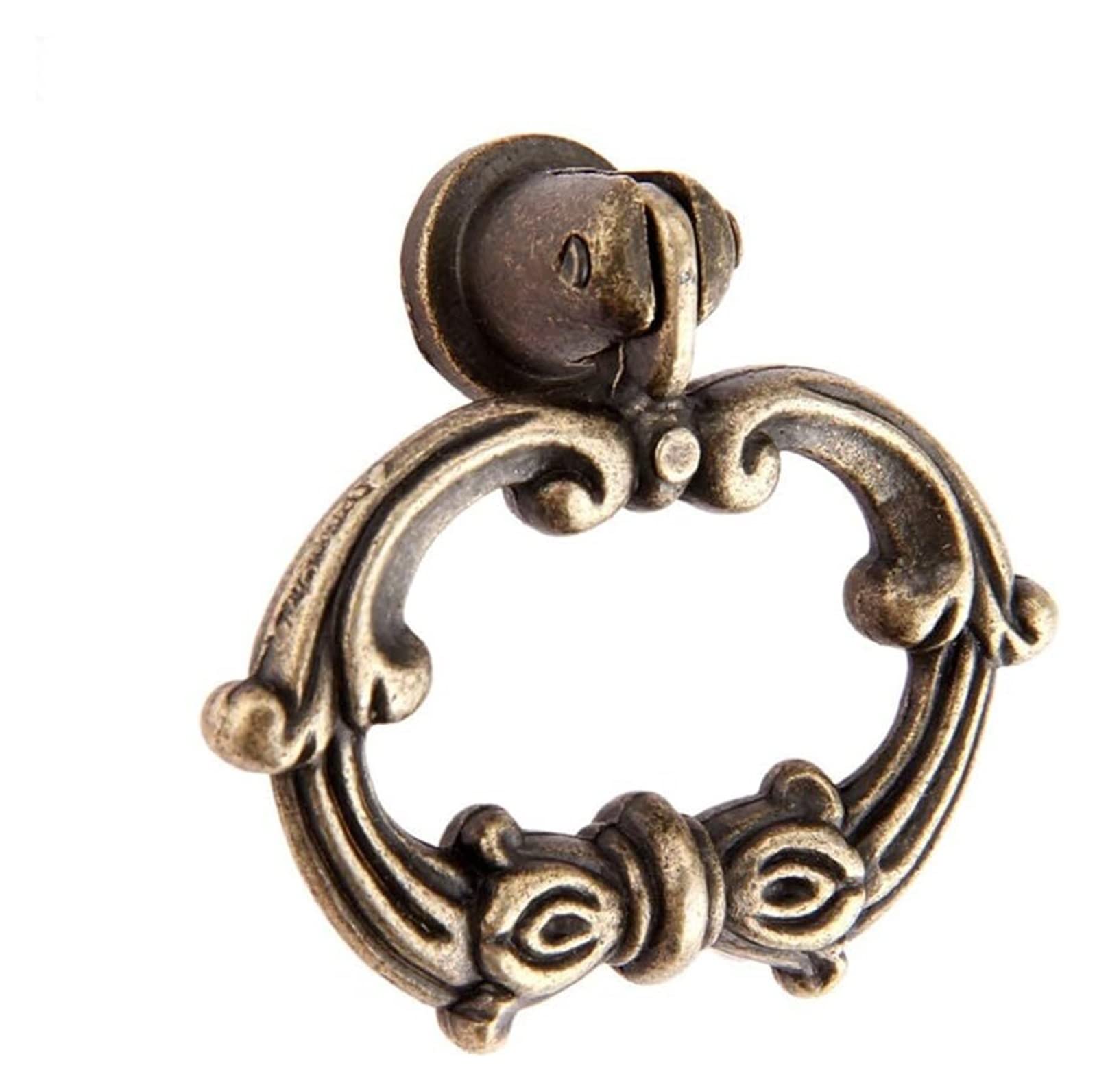 vfdaSWQQ Drawer Handle, 5PCS,Hanging Pulls Bronze Furniture Vintage Alloy and Handles Kitchen Drawer Cupboard 47 * 42mm