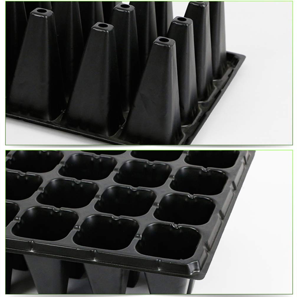 Cabilock 5 Pcs Plateaux de Semences 50 Cellules Semis Plateau de Démarrage Jardinage Germination Plateau Plante Kit de Démarrage pour La Propagation des Semis Noir