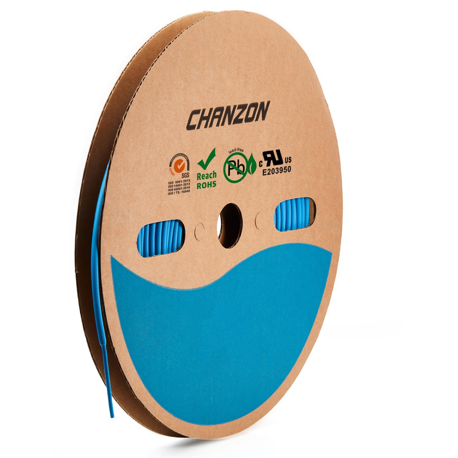 Chanzon 2:1 Ratio - 80Ft Roll - 1/16" (1.5mm) Heat Shrink Tubing 2:1(25M Total Length) Blue Polyolefin Sleeving Wrap Shrinking 2 to 1 1pcs