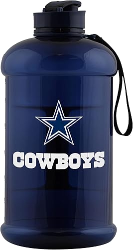 FOCO NFL Unisex-Adult NFL Team Logo 2L Plastic Clear Large Sports Jug Water Bottle