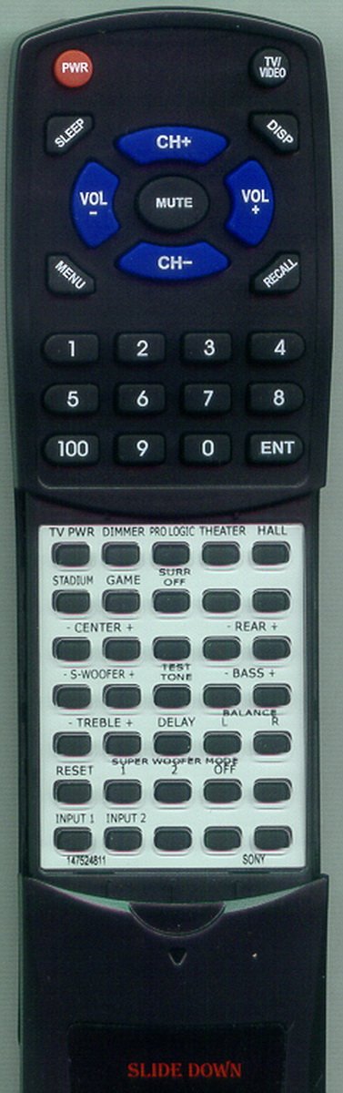 Replacement Remote Control for Sony RMJ57, SAVA27, RMJ27, SAVA57, 147524811, 147523211