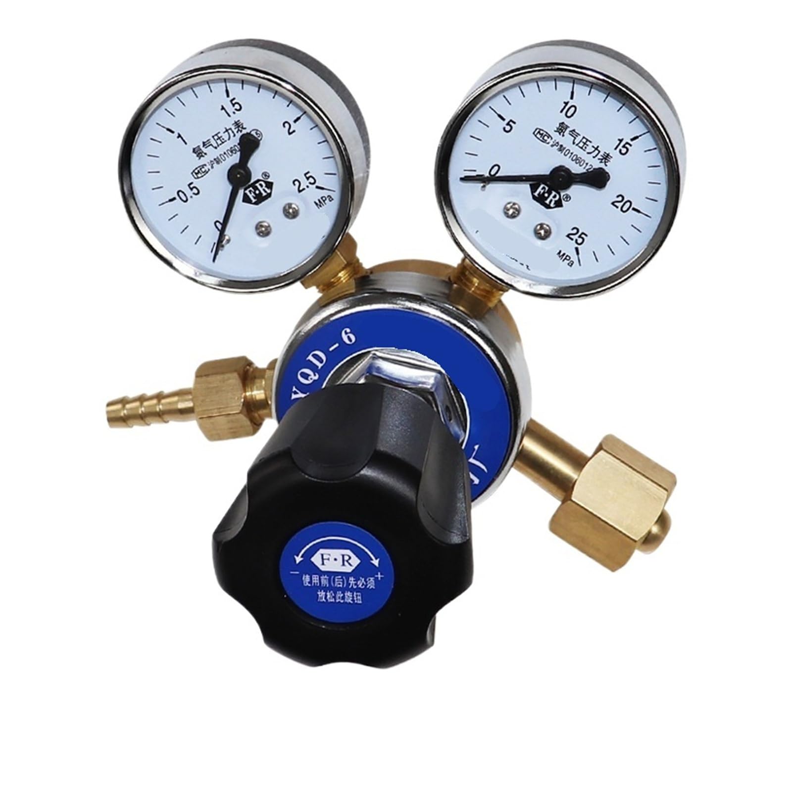 Vmvud Yqd-7 Nitrogen Pressure Reducing Valve Regulator Gas Meter N2 Pressure Gauge(Yqd-7)