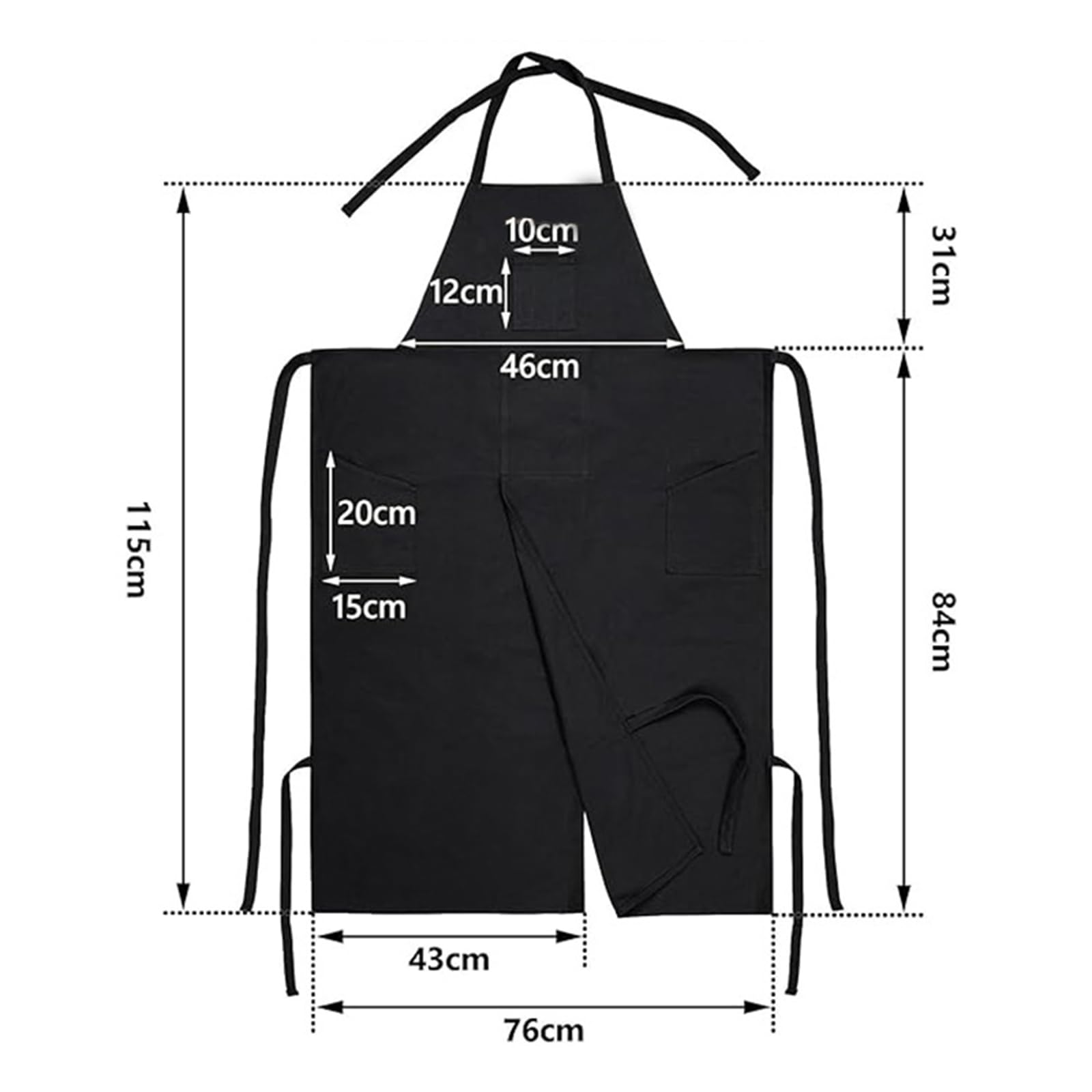 Nidoul Split Leg Ceramics Apron,Heavy Duty Canvas Pottery Apron with 3 Portable Pocket,Adjustable Waterproof Art Smock Full Coverage Aprons for Women Men DIY Ceramic Gardening Painting Sculpture,Black - Image 7